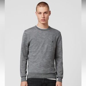 AllSaints Men’s GREY CREW SWEATER